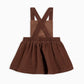 Aria Corduroy Overall Dress - Pinecone