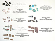 Senita Studs Earrings - Yellow Bronze / Blue-Green Turquoise