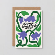 Happy Wedding Day Flowers Card