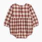Bristol Flannel Long Sleeve Bubble Romper - Garnet Plaid