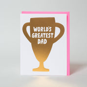 Best Dad Gold Trophy Card