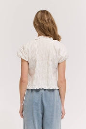 Shirring Ruffle Top