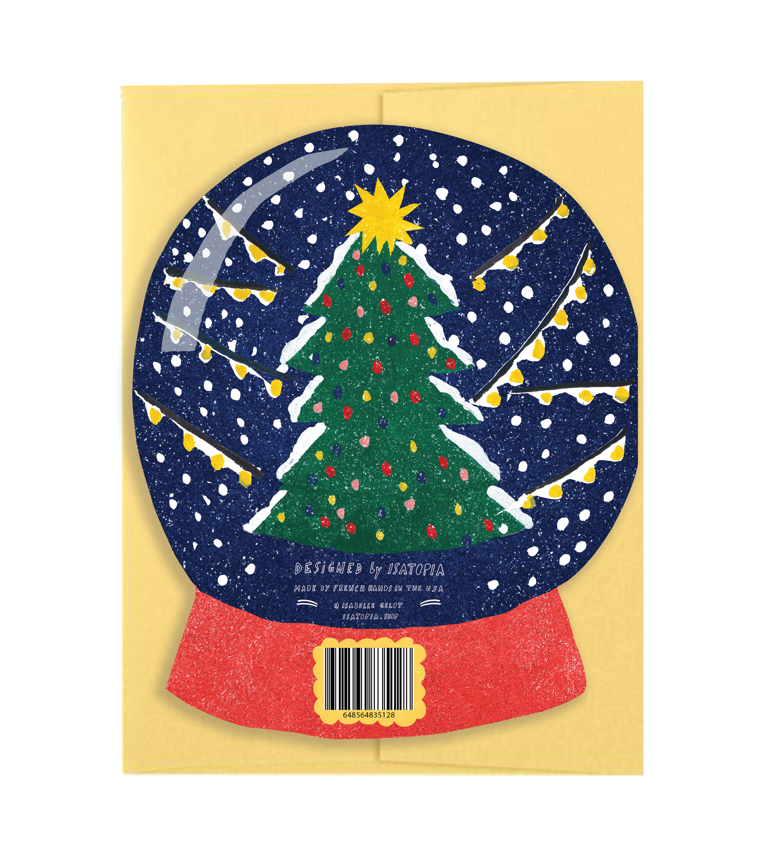 Holiday Magic Snow Globe Die Cut Card