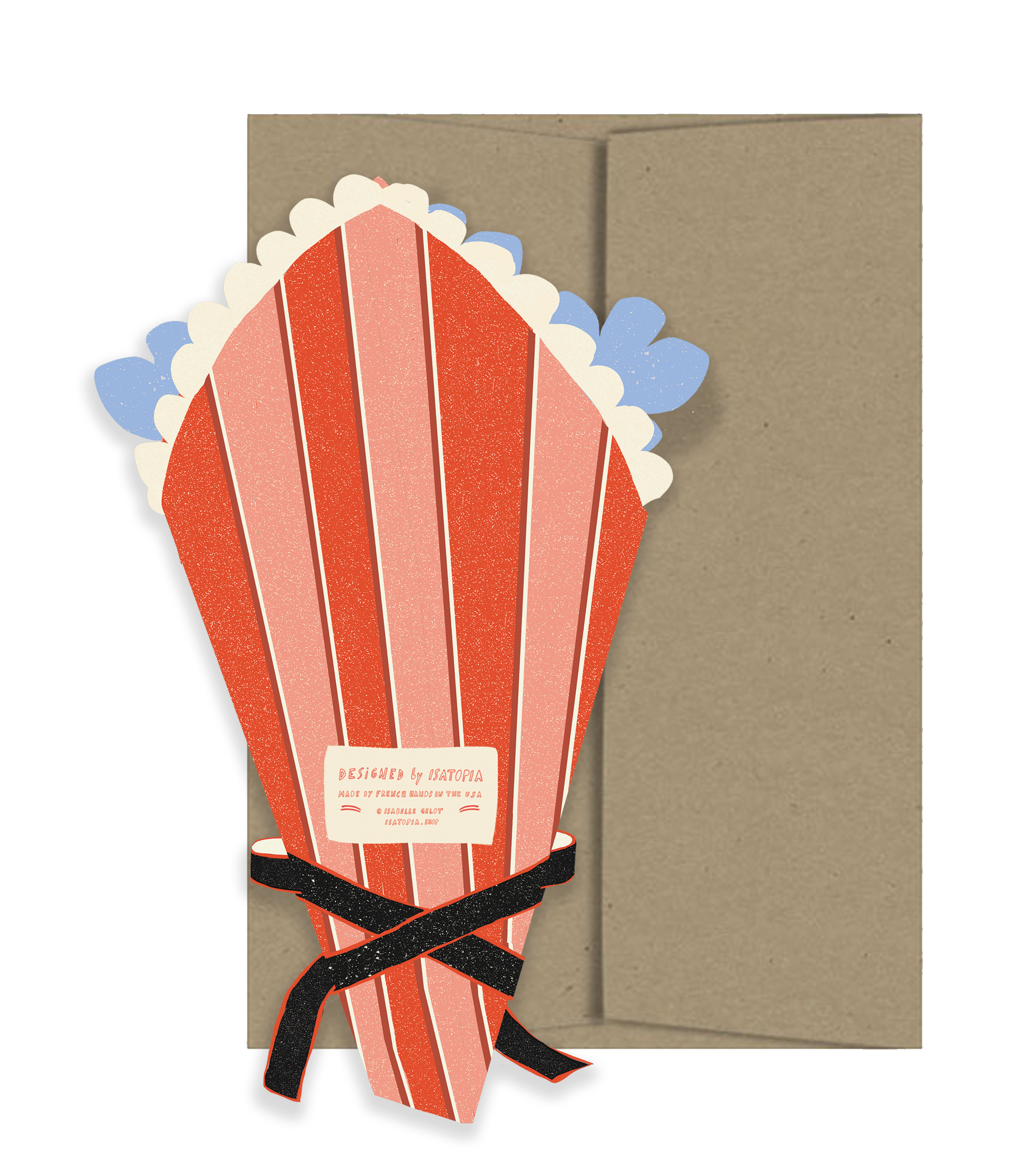 Flower Bouquet Die Cut Card