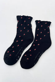 Petal Ruffled Hugger Crew Socks