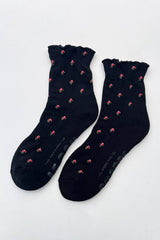 Petal Ruffled Hugger Crew Socks