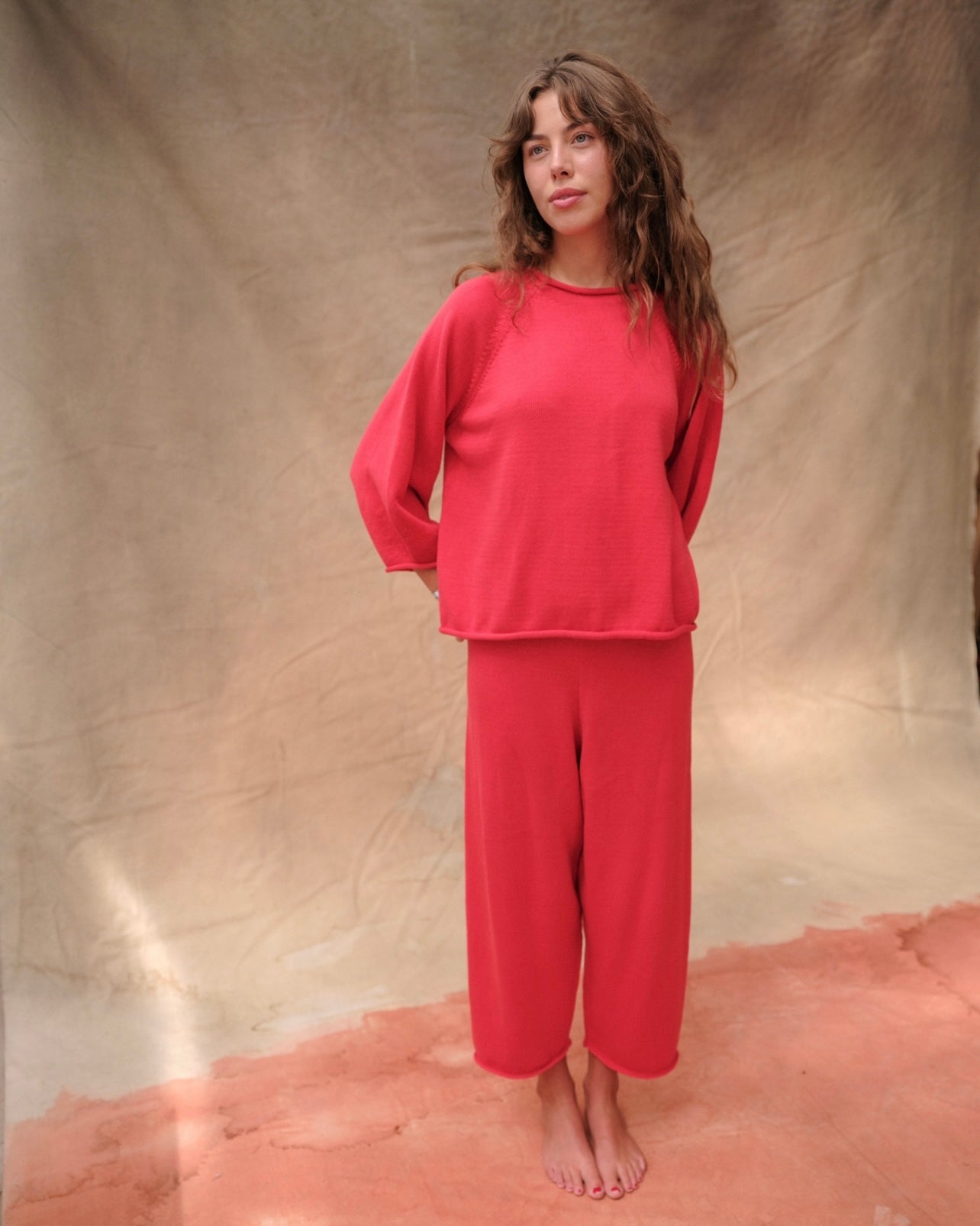 Jeanie Pant - Cherry Red