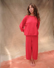 Jeanie Pant - Cherry Red