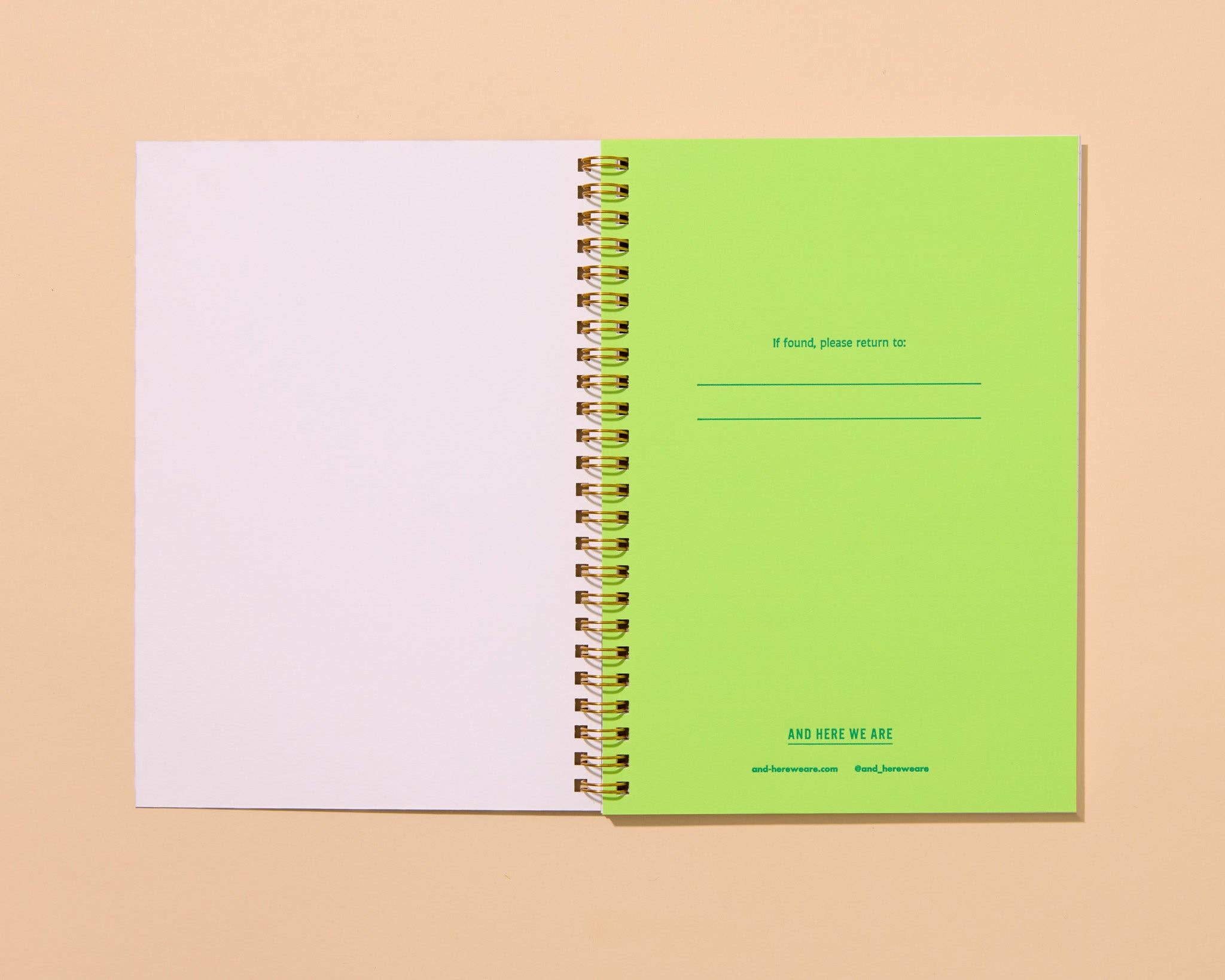 Letterpress A5 Spiral Notebook (Lined)—Autumn Quilt