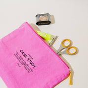 Washed Cotton Zipper Pouch
