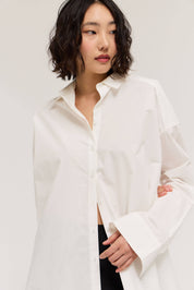 Oversized Round Hem Shirt