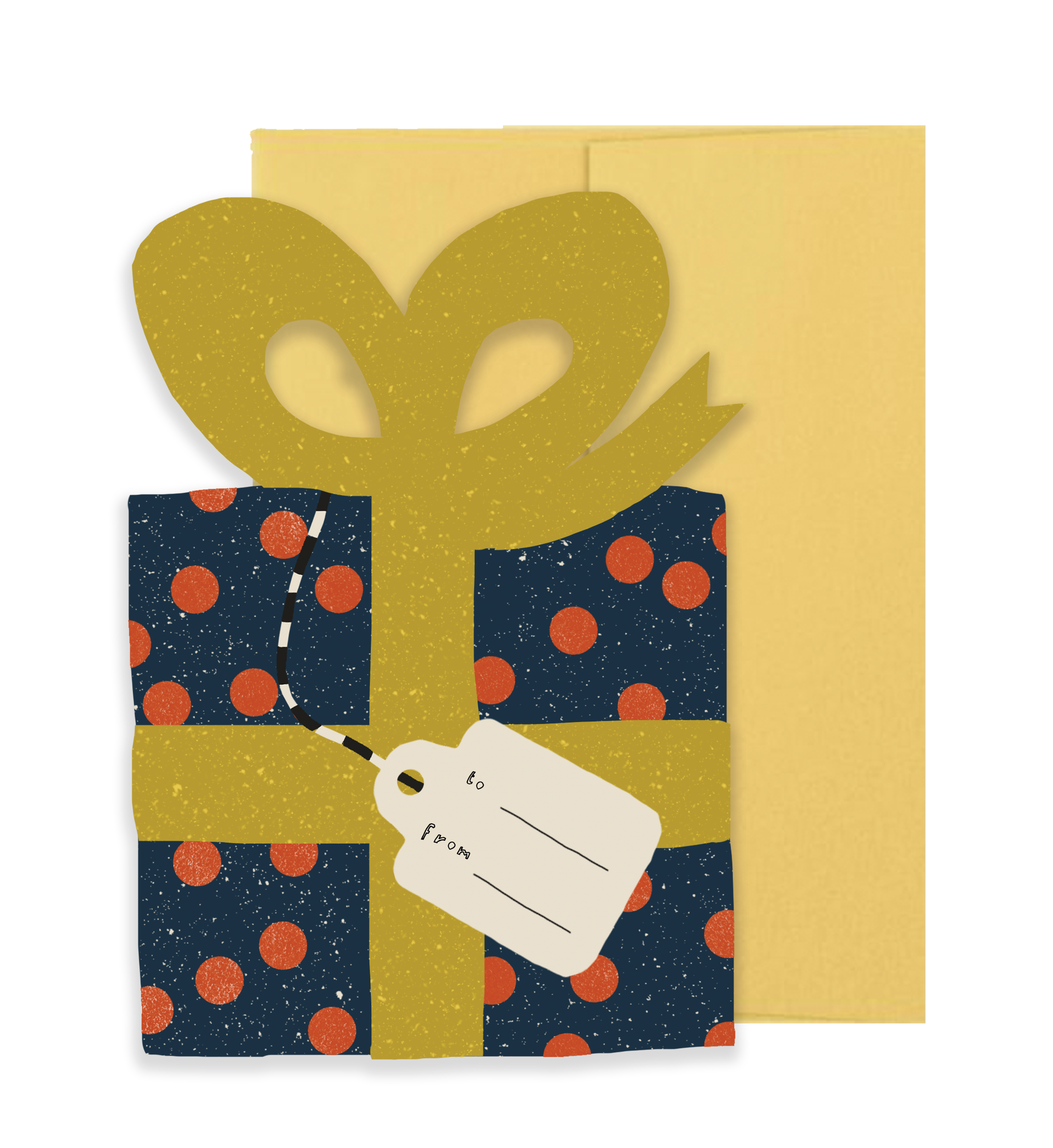 Gift Holiday Die Cut Card