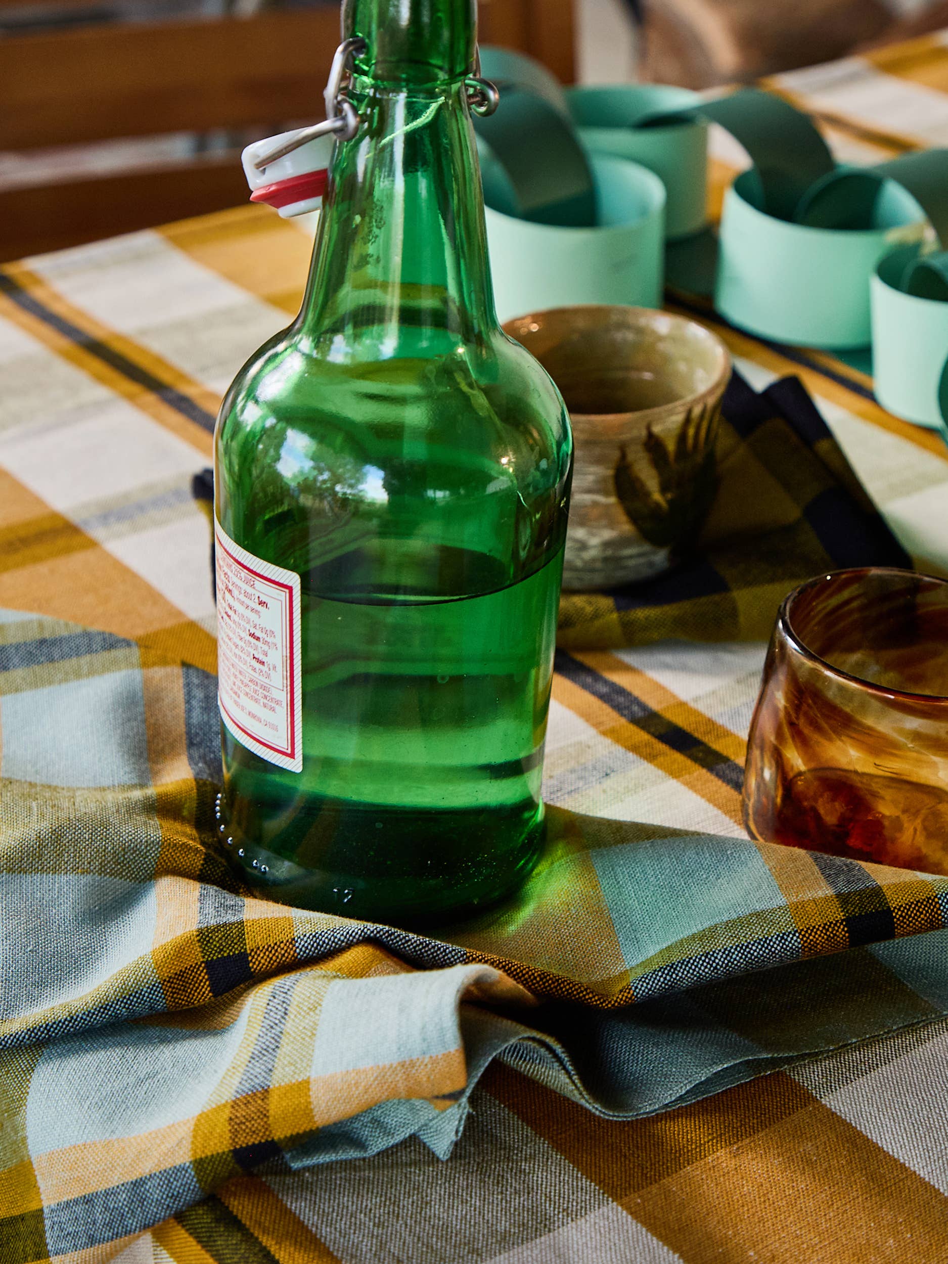 Charleston Plaid Napkin Pair - Sage