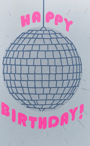 Birthday Disco Ball Card