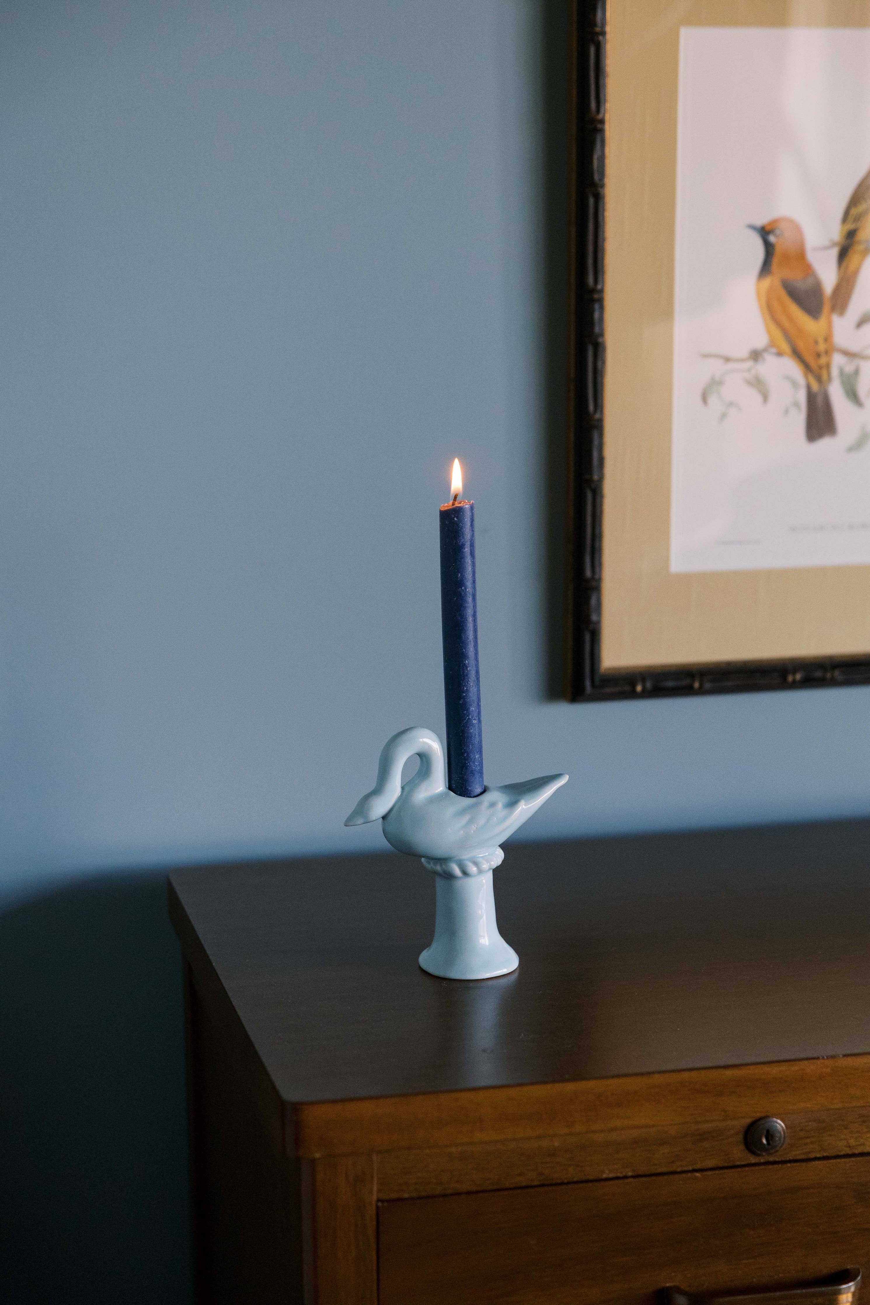 Nordic Swan Candlestick Holder