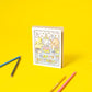 Happy Birthday Cake Party DIY Coloring Card