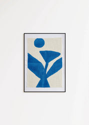 Blue Tulip Block Art Print