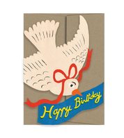 Happy Birthday Bird Die Cut Card