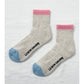 Grey + Pink Color Block Girlfriend Socks