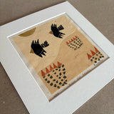 Birds and Barrels Handmade Print