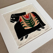 Three Tulip Pony Handmade Print
