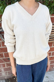 Abby Cotton V-Neck Sweater