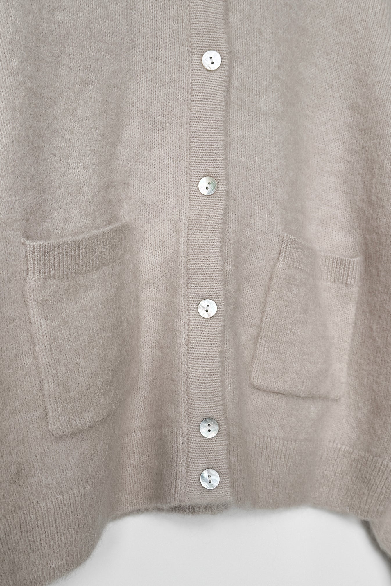 Amélie Alpaca Cardigan - Smoke