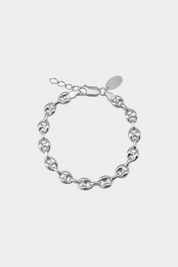 Gemma Wide Bracelet - Sterling Silver