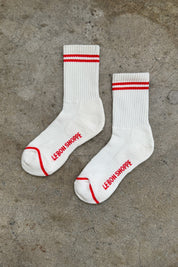 Clean White Boyfriend Socks