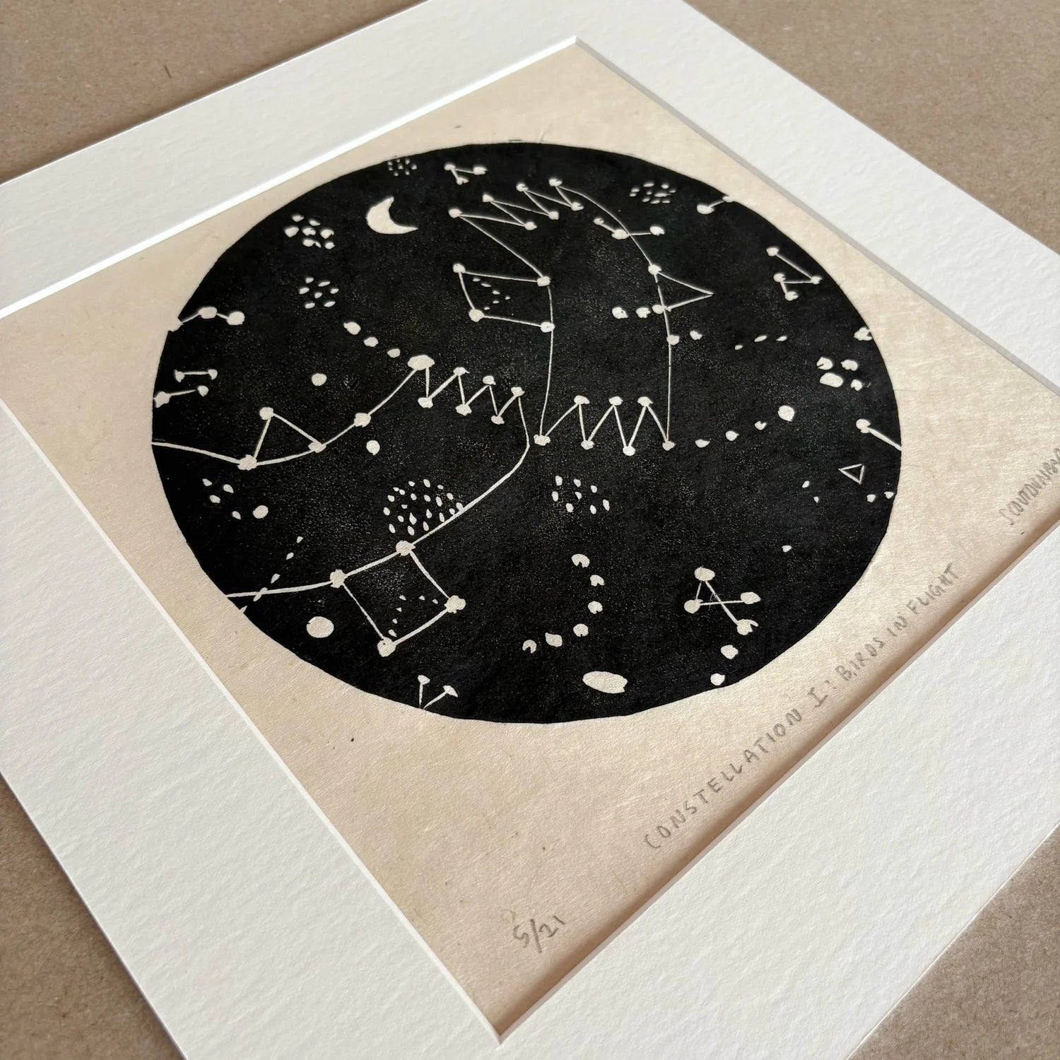 Constellation I : Birds in Flight Handmade Print
