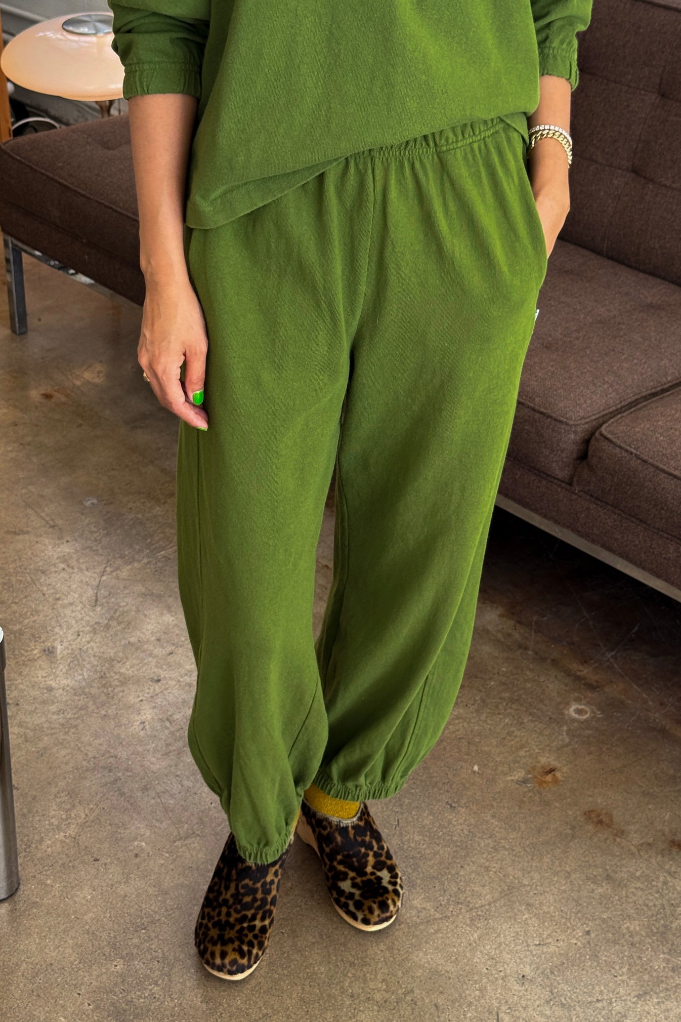 Balloon Pants - Collard Green