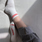 Clean White Boyfriend Socks