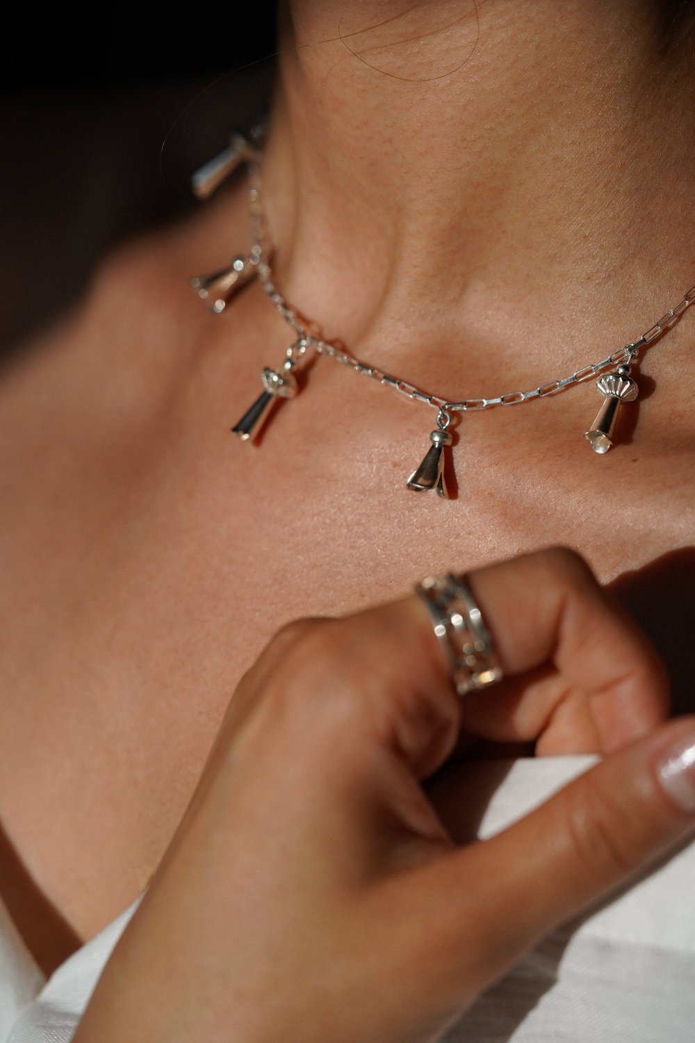 Squash Blossom Charm Necklace