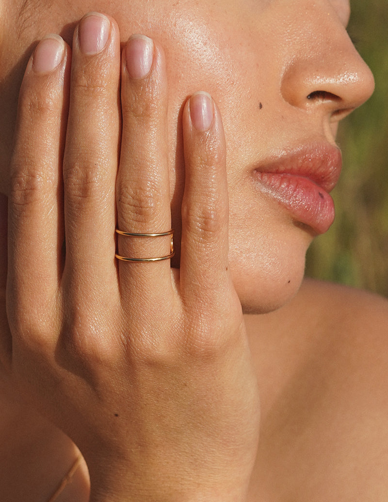 Double Dutch Ring - Gold Vermeil
