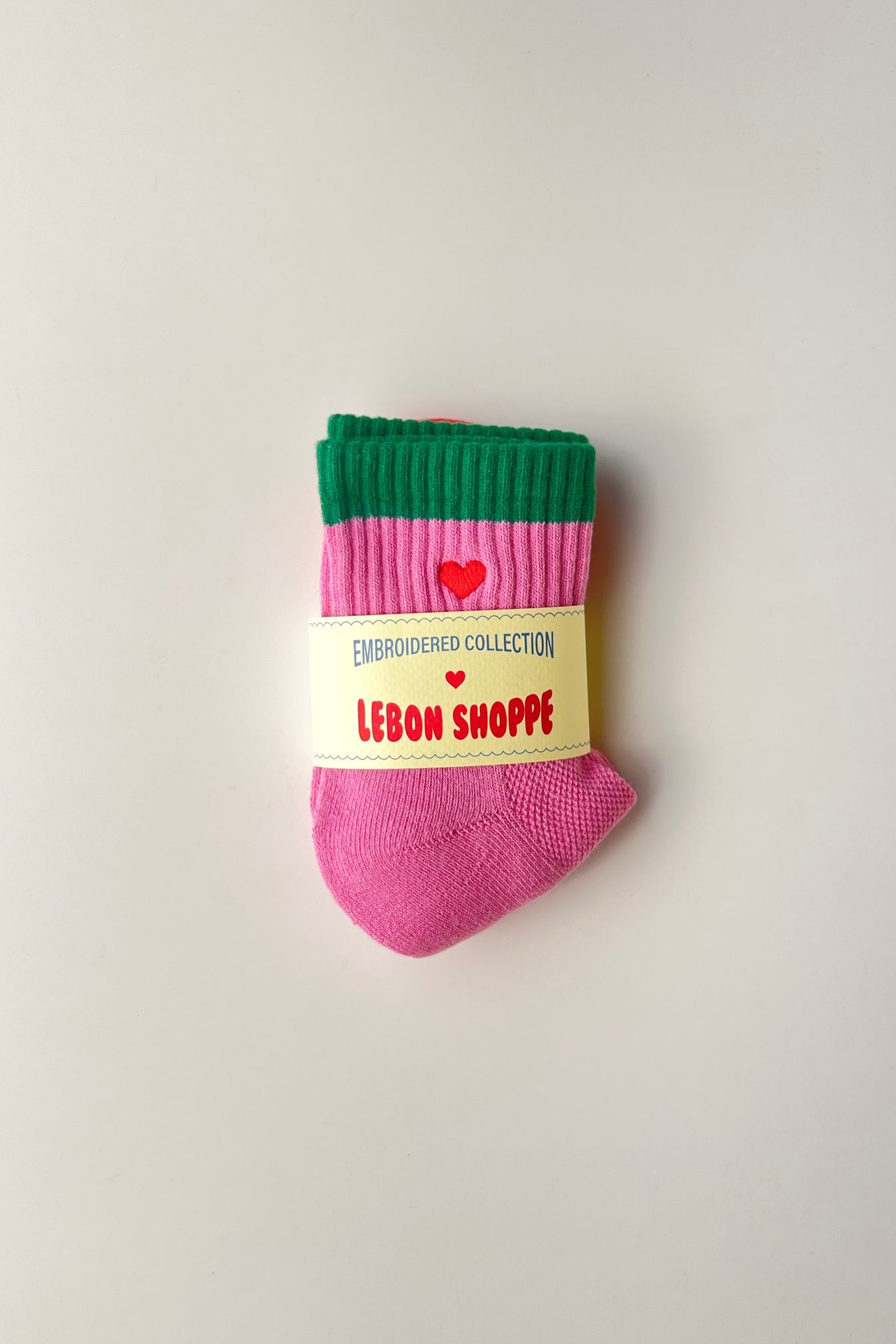 Embroidered Color Block Girlfriend Socks