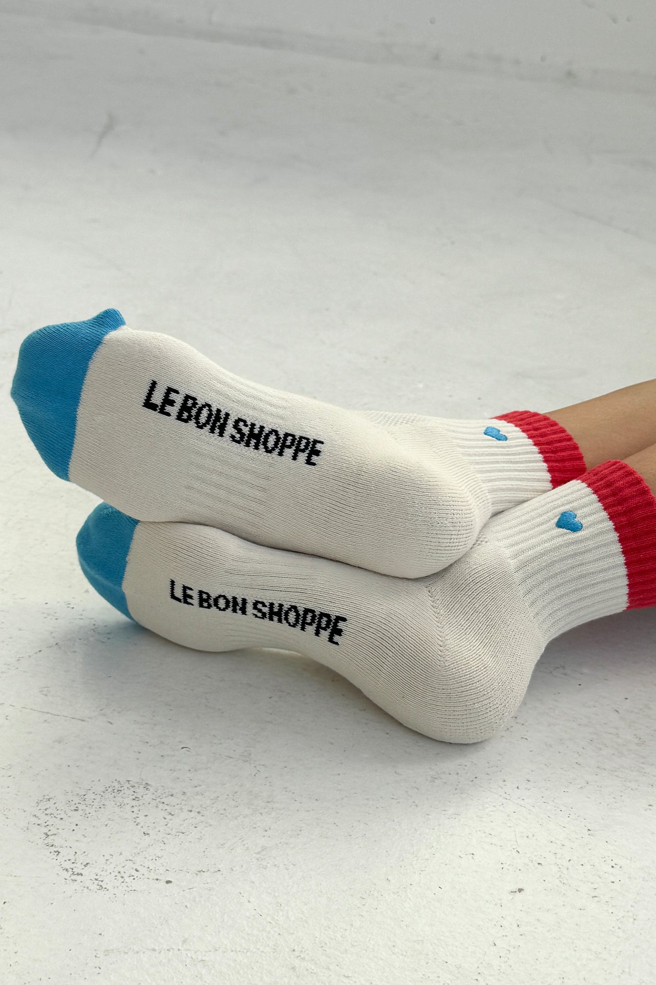 Embroidered Color Block Girlfriend Socks