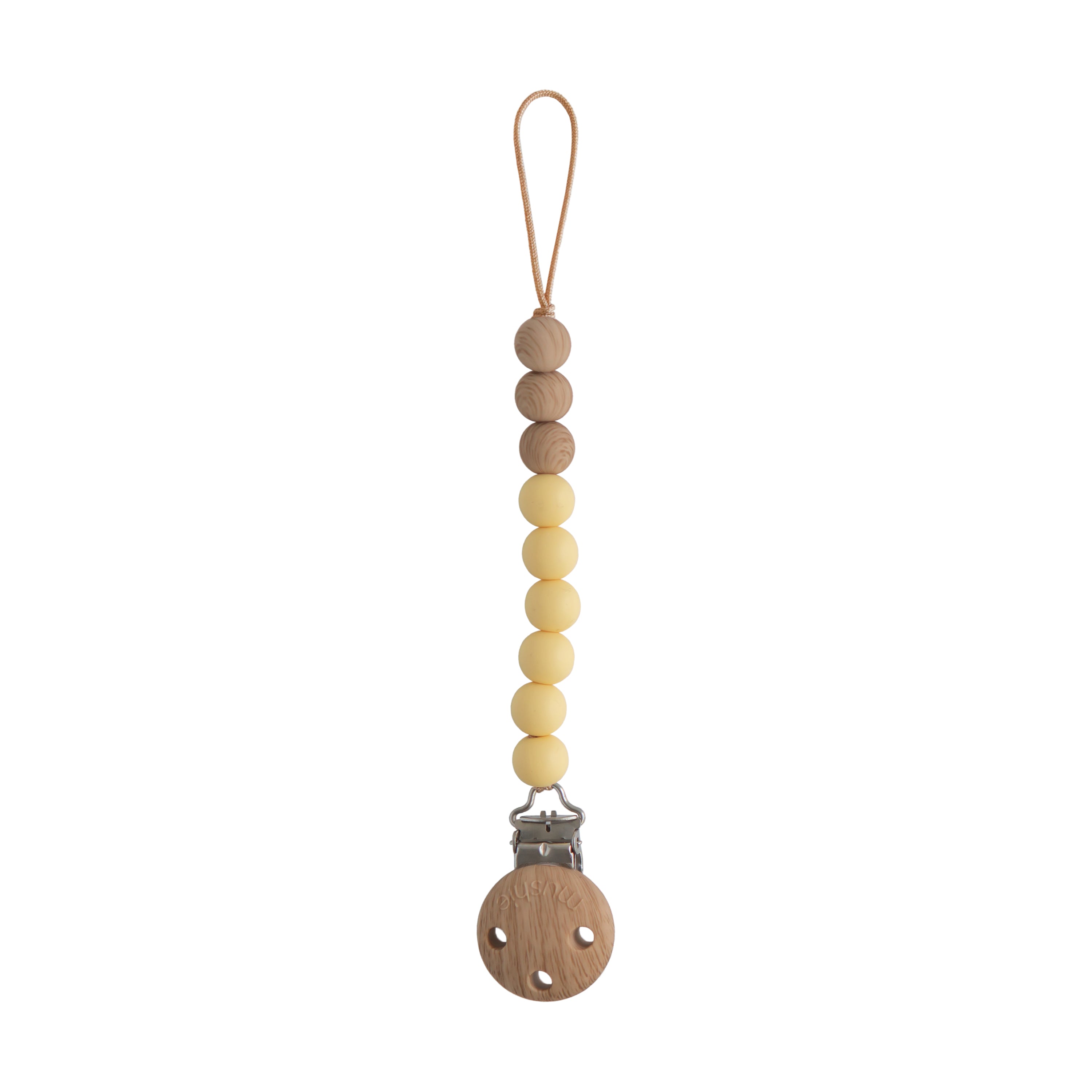 Eva Silicone Pacifier Clip - Muted Yellow