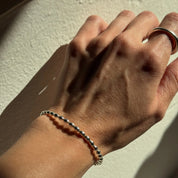 Oval Sterling Beaded Bracelet