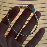 Oval Sterling Beaded Bracelet