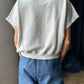 French Terry Sophie Top - Light Heather Grey