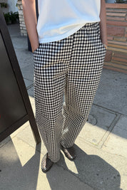 Arc Pants - Black Gingham