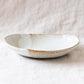 Oval Bowl - Glossy Speckled White