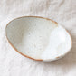 Oval Bowl - Glossy Speckled White