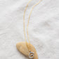 Swirl Necklace - Sterling Silver Pendant + Brass Chain