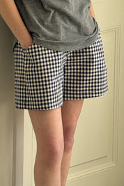 City Shorts - Navy Gingham