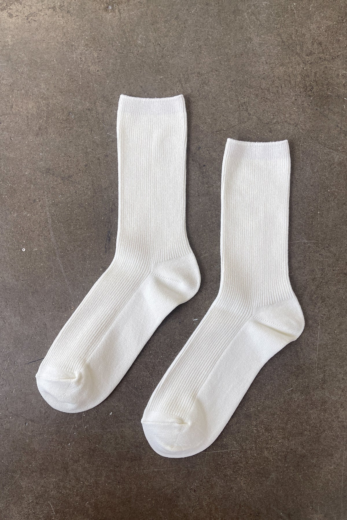 White Crisp Step Socks