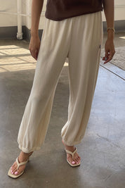 Pointelle Balloon Pants - Naturel