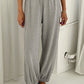 Pointelle Balloon Pants - Melange Grey