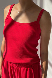 Pointelle Eve Cami - Red Apple