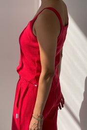 Pointelle Eve Cami - Red Apple
